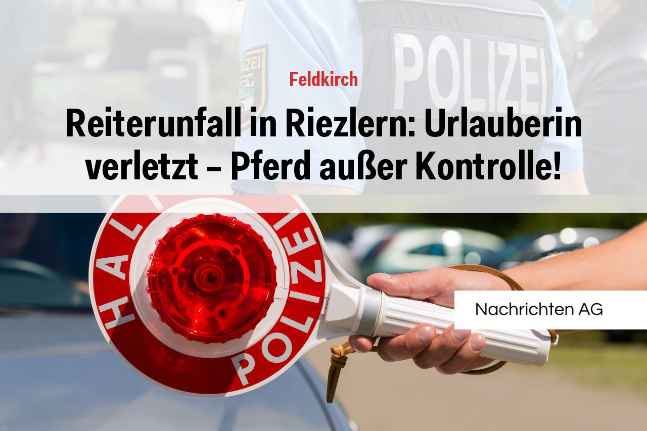 Reiterunfall in Riezlern: Urlauberin verletzt - Pferd außer Kontrolle!