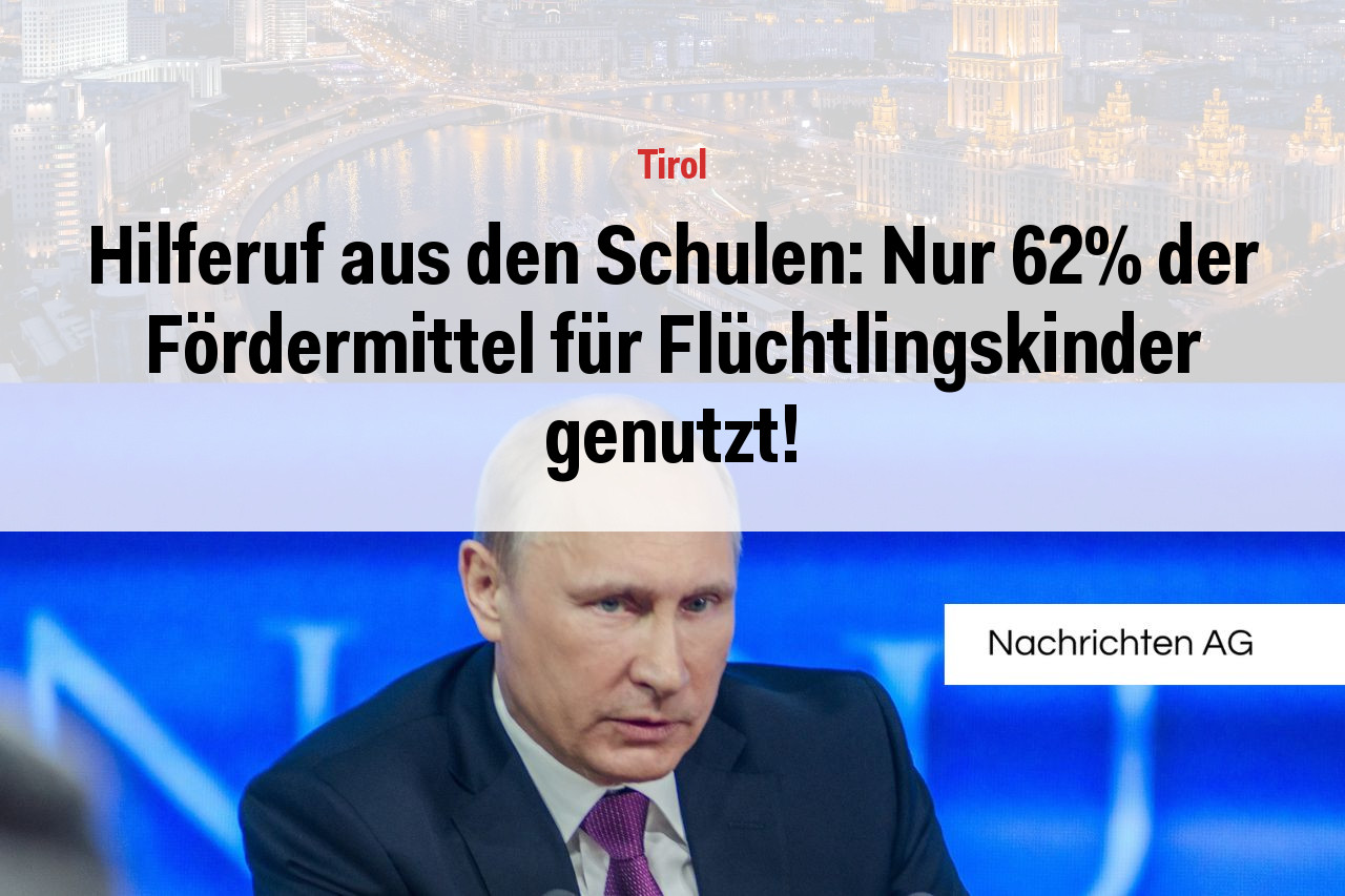 Hilferuf aus den Schulen: Nur 62% der Fördermittel für Flüchtlingskinder genutzt!