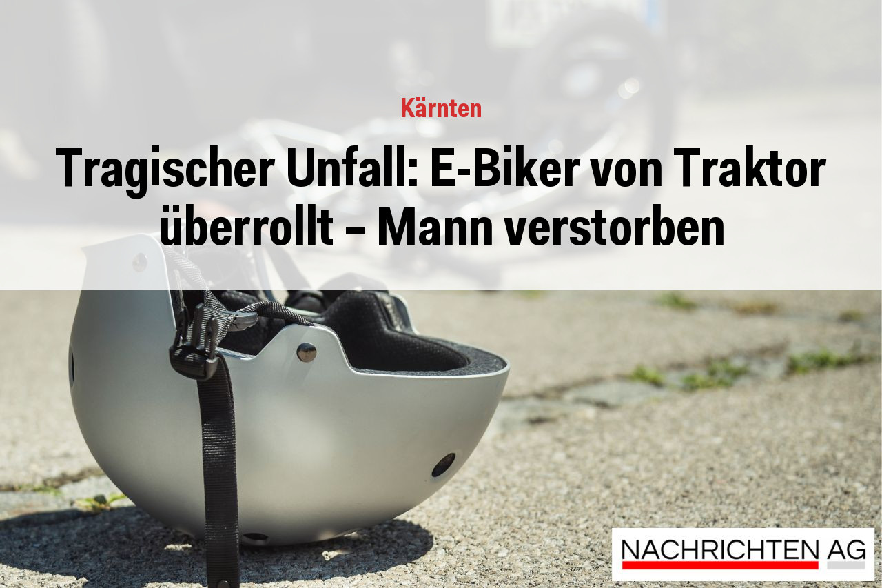 Tragischer Unfall: E-Biker von Traktor überrollt – Mann verstorben