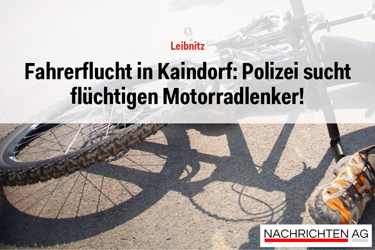 Fahrerflucht in Kaindorf: Polizei sucht flüchtigen Motorradlenker!